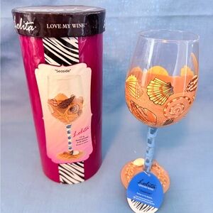 Lolita Love my Wine Seaside Shells Wine Glass